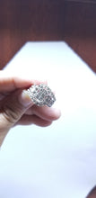 princess & Round Diamond Ring 2.08 Carat ,14K 9.3gr White Gold Ring , Size 7,Rin