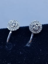 Diamond Earrings ,14k White Gold, 0.30 Carat Round Diamond For Girls & Woman