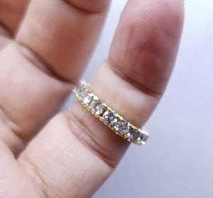 Wedding Eternity Band Diamond Ring 2.04 Carat,14K 3.6gr White Gold , Size 4.5