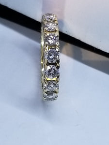 Wedding Eternity Band Diamond Ring 2.04 Carat,14K 3.6gr White Gold , Size 4.5