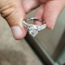 Solitaire Engagement Ring,1.85 Carat,Center 1.50 Diamond ,18k 4.1gr.White Gold,