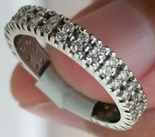 Eternity Wedding band, Round Diamond Ring 1.02 Carat ,14K  2.2gr White Gold