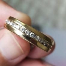 Wedding Band Diamond Ring 1.12 Carat,18K 7.1gr Yellow Gold , Size 10