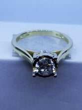 1 Carat Diamond,Center .70, wedding ring,10K yellow Gold,Size 7,See Video