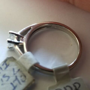 Solitaire Engagement Ring,0.40 Carat H VS2 Diamond ,Platinum 5gr.,Size 7
