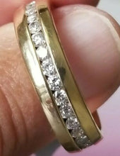 Wedding Band Diamond Ring 1.12 Carat,18K 7.1gr Yellow Gold , Size 10
