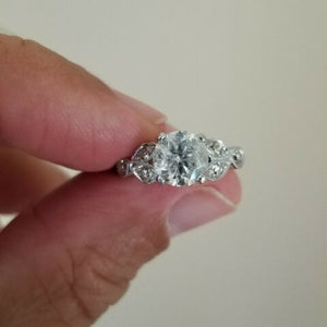 Solitaire Engagement Ring,1.83 Carat, Center 1.63 F I2 Diamond , Platinum