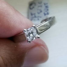 Solitaire Engagement Ring,0.40 Carat H VS2 Diamond ,Platinum 5gr.,Size 7