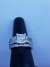 Engagement Wedding Set, 1.51Carat Diamond Ring,14K 9.3gr White Gold, Size 6.5