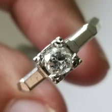 Solitaire Engagement Ring,0.50 G SI2 Carat, Diamond ,Platinum,Antique Style ,7.5