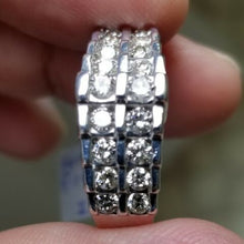 Wedding  Band, Round Diamond Ring 1.08 Carat ,14K  6.8gr White Gold , Size 10