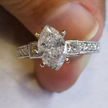 Solitaire Engagement Ring,1.85 Carat,Center 1.50 Diamond ,18k 4.1gr.White Gold,