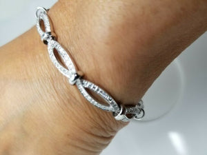 Diamond Bracelet 2.51 cts. Diamond,14K 12.1g White Diamond