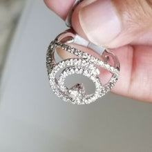 Diamond Cluster Ring 1.00 Carat  Diamond Ring,14K 5.7gr White Gold , Size 8 ,