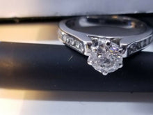Solitaire Engagement Ring, 1.80 Carat,Center 1.00 H I1 Diamond ,14k  White Gold,