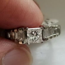 Solitaire Engagement Ring,1.00 Carat H SI2, Diamond ,14k  White Gold, See Video