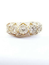 Fancy Wedding Band Diamond Ring 2.25 Carat,14K 9.5gr Yellow Gold , Ring Size 11