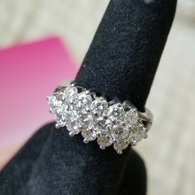Diamond Cluster Ring 2.00 Carat G SI1 Diamond Ring,14K 6.5gr White Gold ,Size 7