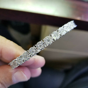 Diamond Bracelet 3.01Cts. Diamond,14K 10.1g White Diamond 
